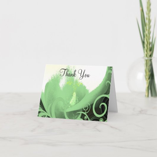 Cala Lilly Green Wirbel - Vielen Dank Dankeskarte (Vorderseite)
