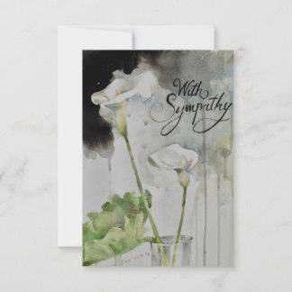 Cala Lily Beileid Flat Card Karte