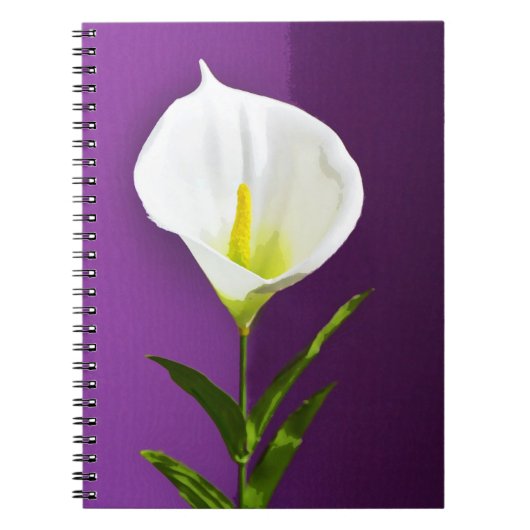 Cala Lily Blume Notizblock (Vorderseite)