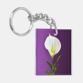 Cala Lily Blume Schlüsselanhänger (Vorderseite links)