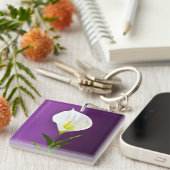 Cala Lily Blume Schlüsselanhänger (Vorderseite rechts)