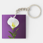 Cala Lily Blume Schlüsselanhänger (Rückseite)