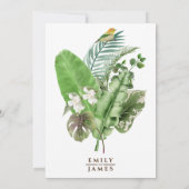 Cala Lily Tropical Watercolor Budget Hochzeit Einladung (Rückseite)