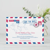 Cala Llombards Mallorca Air Mail Save the Date (Stehend Vorderseite)