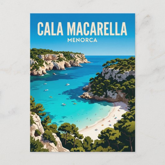 Cala Macarella Spanien Postkarte (Vorderseite)