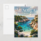 Cala Macarella Spanien Postkarte (Vorne/Hinten)
