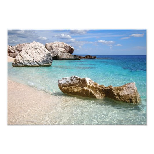 Cala Mariolu Strand, Sardinien Foto drucken (Vorne)