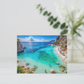 Cala Mariolu Strand, Sardinien Italien Postkarte (Stehend Vorderseite)