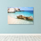 Cala Mariolu Strand, Sardinien Leinwand drucken (Insitu (Holzboden))