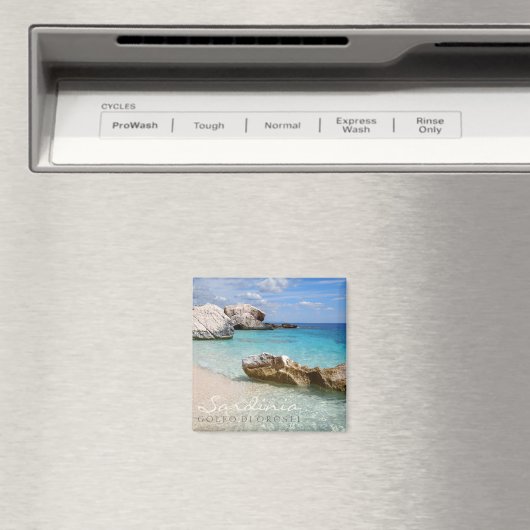 Cala Mariolu Strand, Sardinien Text Magnet (In Situ (Geschirrspüler))