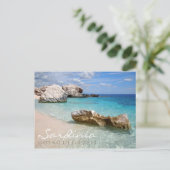 Cala Mariolu Strand, Sardinien Text Postkarte (Stehend Vorderseite)