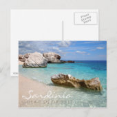 Cala Mariolu Strand, Sardinien Text Postkarte (Vorne/Hinten)