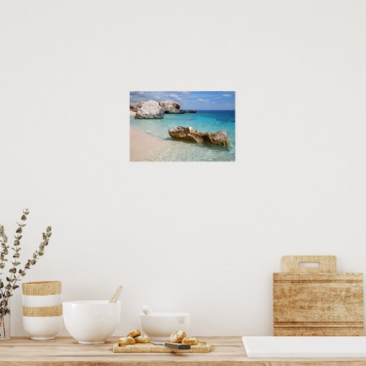 Cala Mariolu Strand, sardinisches Poster (Küche)