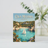 Cala Mitjana Spanien Postkarte (Stehend Vorderseite)