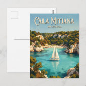 Cala Mitjana Spanien Postkarte (Vorne/Hinten)