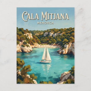 Cala Mitjana Spanien Postkarte