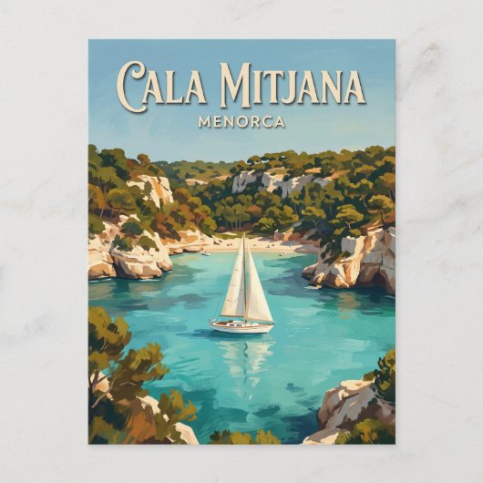 Cala Mitjana Spanien Postkarte (Vorderseite)
