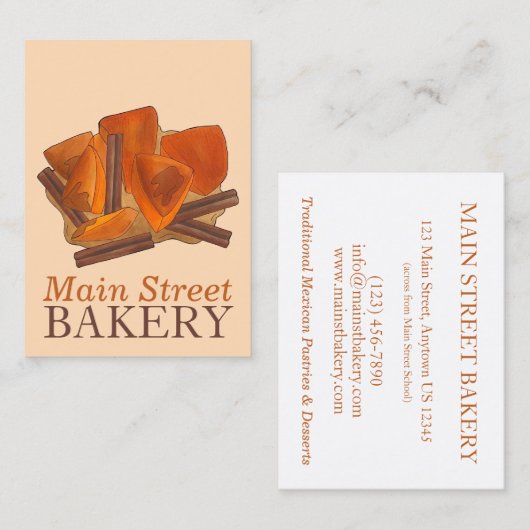 Calabaza en Tacha Mexicanisches Food Koch Restaura Visitenkarte (Vorne/Hinten)