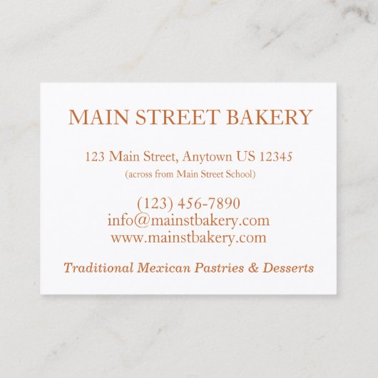 Calabaza en Tacha Mexicanisches Food Koch Restaura Visitenkarte (Rückseite)