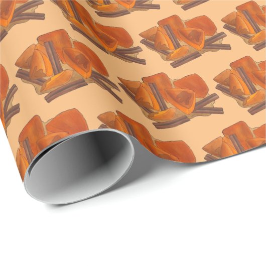 Calabaza en Tacha Mexikanisch Candid Pumpkin Desse Geschenkpapier (Rolleneckpunkt)