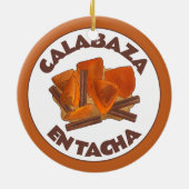 Calabaza en Tacha Mexikanisch Candid Pumpkin Desse Keramik Ornament (Hinten)
