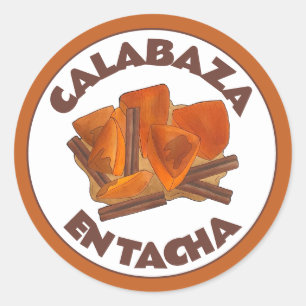 Calabaza en Tacha Mexikanisch Candid Pumpkin Desse Runder Aufkleber