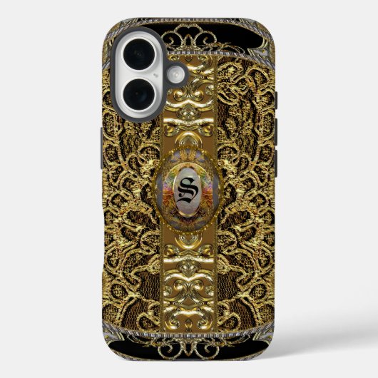 Calabria Elegant Monogram Case-Mate iPhone Hülle (Rückseite)