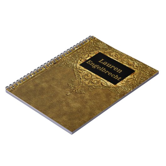 Calabrias IX altes Buch-Art-viktorianisches Notizblock (Linke Seite)