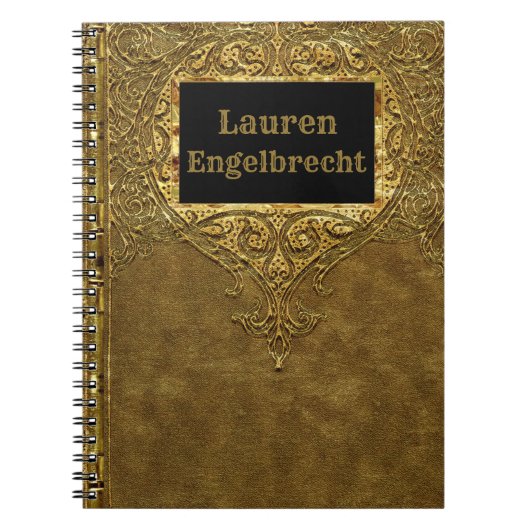 Calabrias IX altes Buch-Art-viktorianisches Notizblock (Vorderseite)