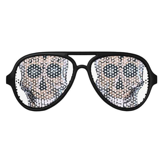 Calaca Dia de los Muertos Sonnenbrille (Vorderseite)