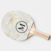 Calacatta Gold Marble Stone Monogram Tischtennis Schläger (Seitenansicht)