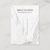 CALACATTA MARBLE TEXTURE HAIR CLIP DISPLAY-KARTE VISITENKARTE (Vorderseite)