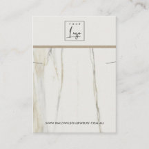 CALACATTA MARBLE TEXTURE NECKLACE BRACELET DISPLAY