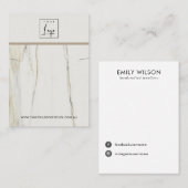 CALACATTA MARBLE TEXTURE NECKLACE BRACELET DISPLAY VISITENKARTE (Vorne/Hinten)