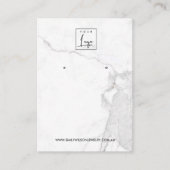 CALACATTA MARBLE TEXTURE STUD EARRING DISPLAY-KART VISITENKARTE (Vorderseite)