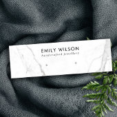 CALACATTA MARBLE TEXTURE STUD EARRING DISPLAY MINI VISITENKARTE