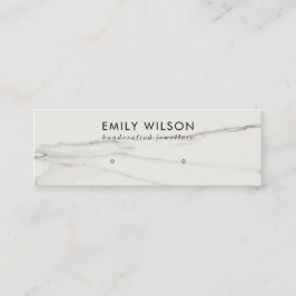 CALACATTA MARBLE TEXTURE STUD EARRING DISPLAY MINI VISITENKARTE