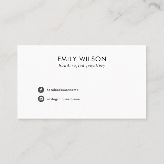 CALACATTA MARBLE TEXTURE STUD EARRING DISPLAY VISITENKARTE (Rückseite)