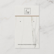 CALACATTA MARBLE TEXTURE STUD EARRING DISPLAY