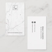 CALACATTA MARBLE TEXTURE STUD EARRING DISPLAY VISITENKARTE (Vorne/Hinten)