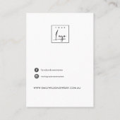 CALACATTA MARBLE TEXTURE STUD EARRING DISPLAY VISITENKARTE (Rückseite)