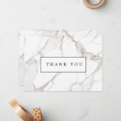 Calacatta White Marble Danke Mitteilungskarte (Vorderseite/Rückseite Beispiel)