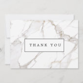 Calacatta White Marble Danke Mitteilungskarte (Rückseite)