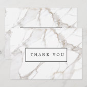 Calacatta White Marble Danke Mitteilungskarte (Vorne/Hinten)