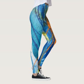 CALactive blaue Freistil-Yoga-Leggings Leggings