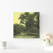 Caladesi Insel-Dunedin-Florida-Wanduhr Quadratische Wanduhr (Zuhause)