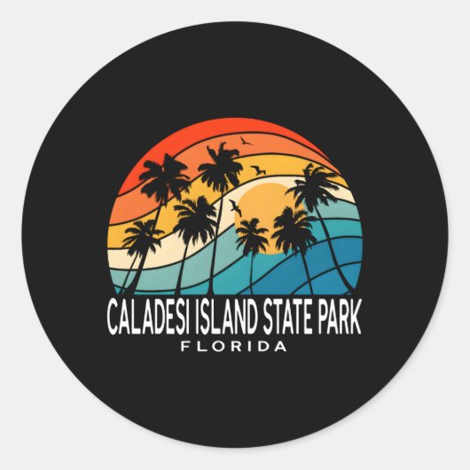 Caladesi Island Staat Park Florida Tropical Beach Runder Aufkleber (Vorderseite)