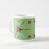 Caladium Frohe Weihnachts-Tasse Kaffeetasse (Vorderseite Links)