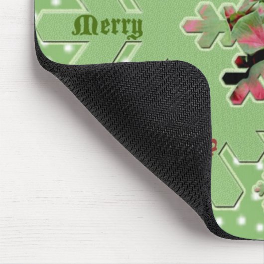 Caladium Merry Christmas Mousepad (Ecke)