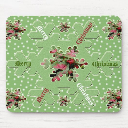 Caladium Merry Christmas Mousepad (Vorne)